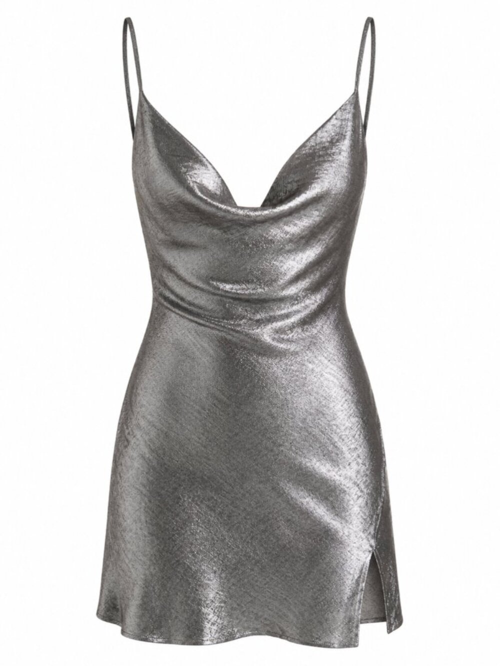 Dynamite Metallic Cowl Neck Slip Dress Size XL